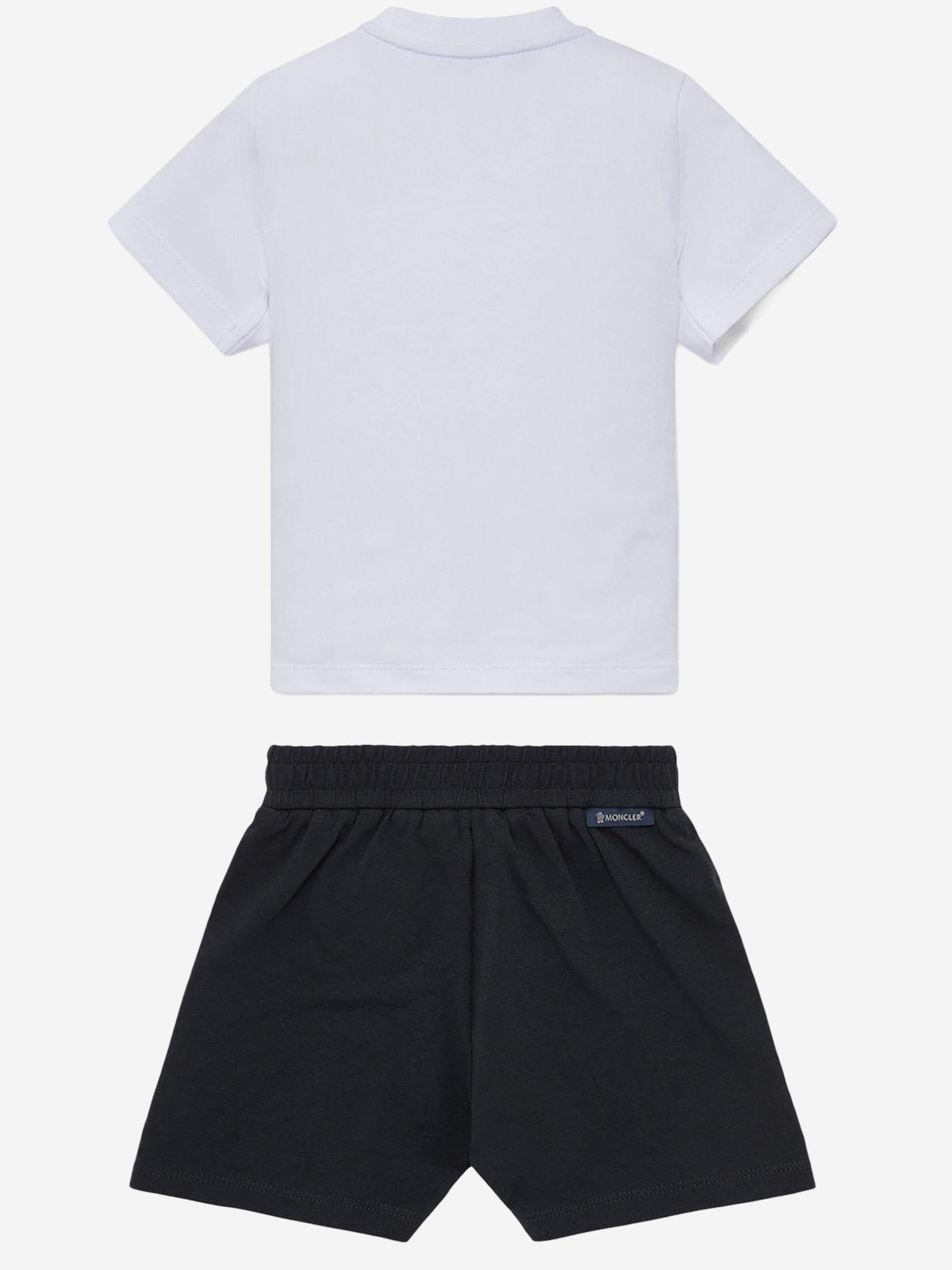 SET DI DUE PEZZI IN COTONE STRETCH CON LOGO 8M0000989AUM 002 MONCLER ENFANTS 