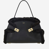 BORSA A SPALLA HUG SOFT 21A443 001NEROTESTADIMORO SALVATORE FERRAGAMO 