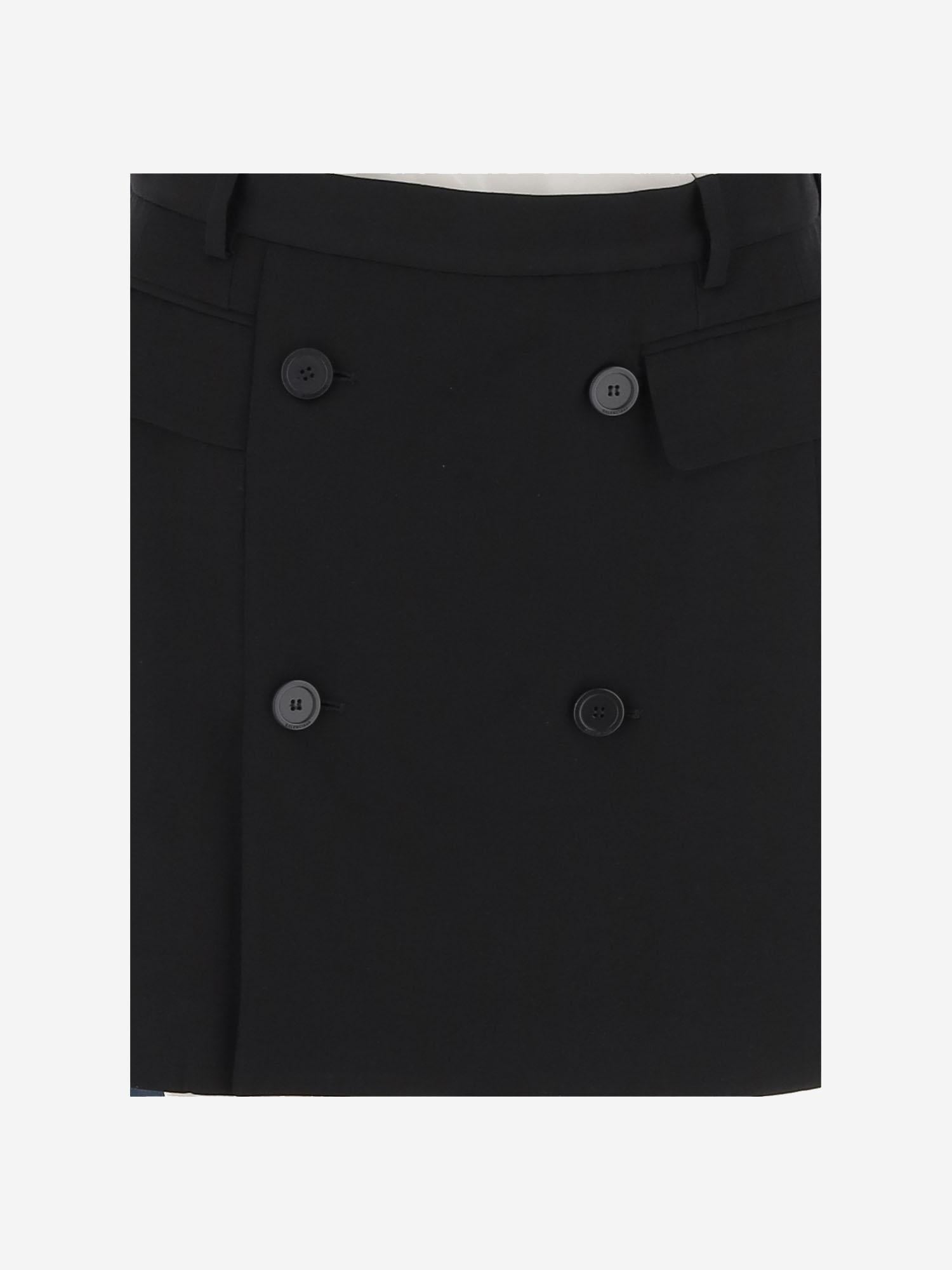 GONNA IN LANA E VISCOSA 838765 TRT011000 BALENCIAGA 