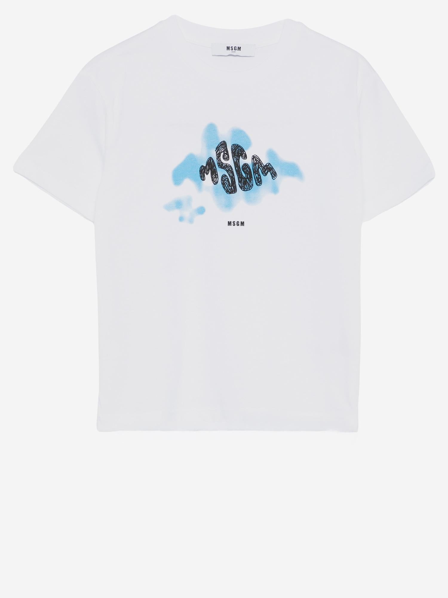 T-SHIRT IN COTONE CON LOGO S6MSJBTH195 001 MSGM KIDS 