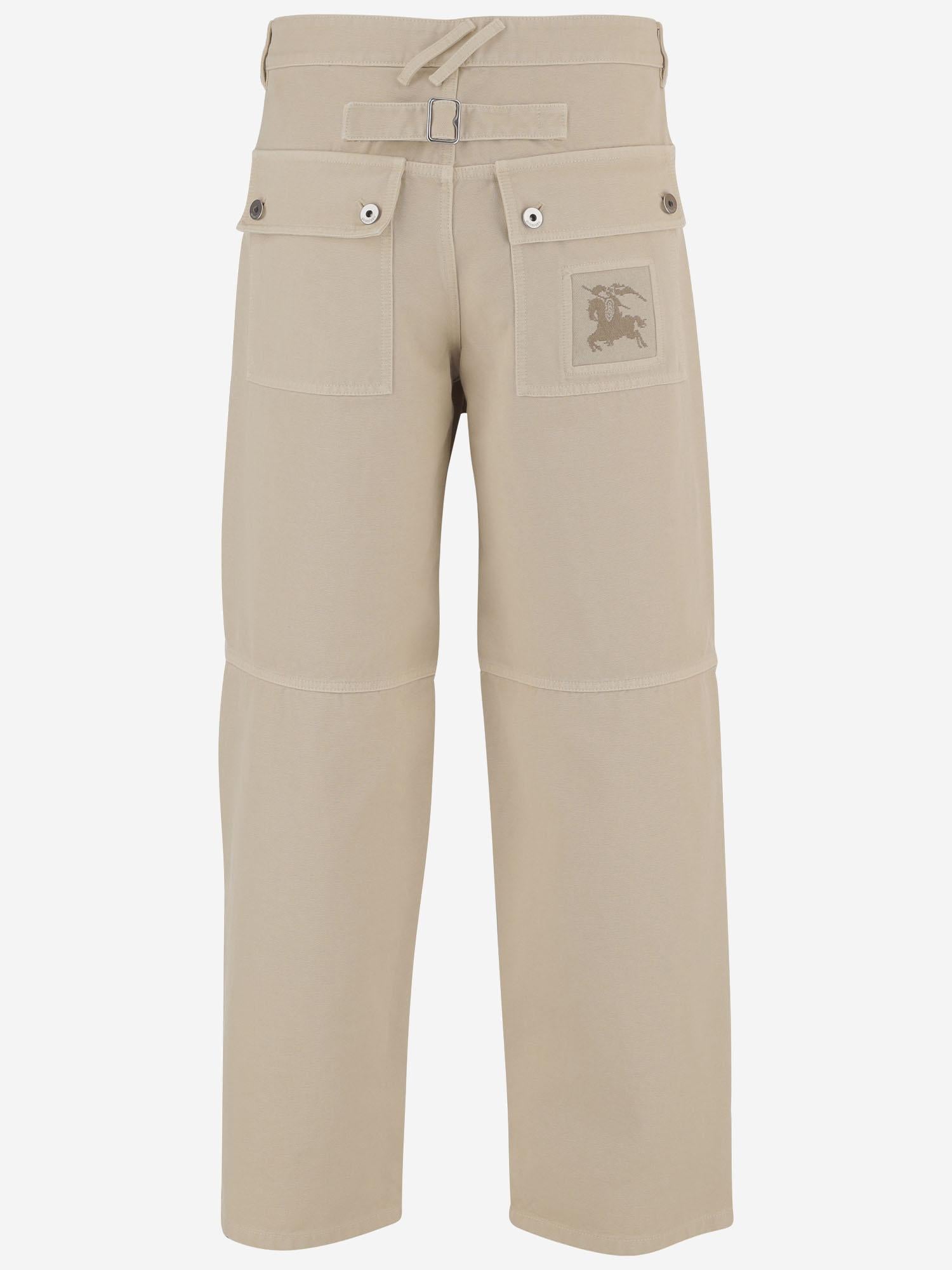 PANTALONI IN COTONE CON  LOGO 8117389 TUNDRA BURBERRY 