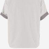 T-SHIRT IN COTONE CON FODERA A RIGHE 753811 V39G09090 BOTTEGA VENETA 