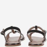 SANDALI IN PELLE 1323B SCAMOSCIATONERO PèPè KIDS 