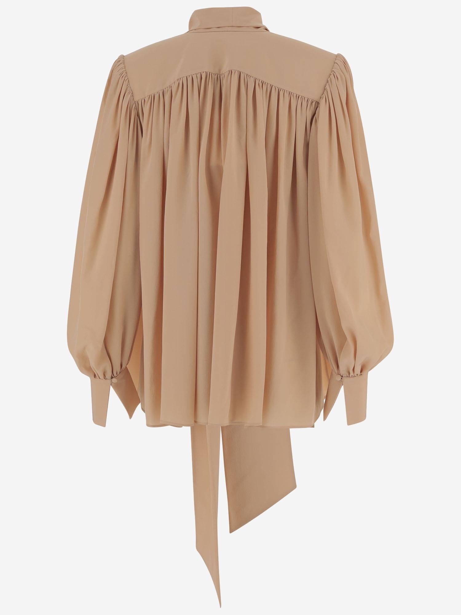 BLUSA IN SETA CON FIOCCO AL COLLO CH25WHT05005 285 CHLOE 