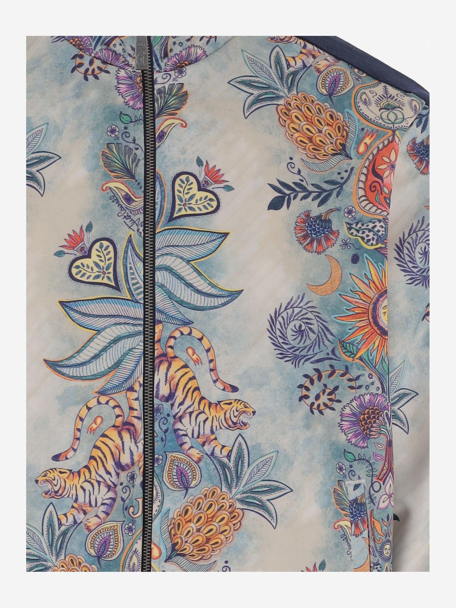 GIACCA IN NYLON STRETCH CON STAMPA FLOREALE 80OAIE11 CF120R86 JUST CAVALLI 