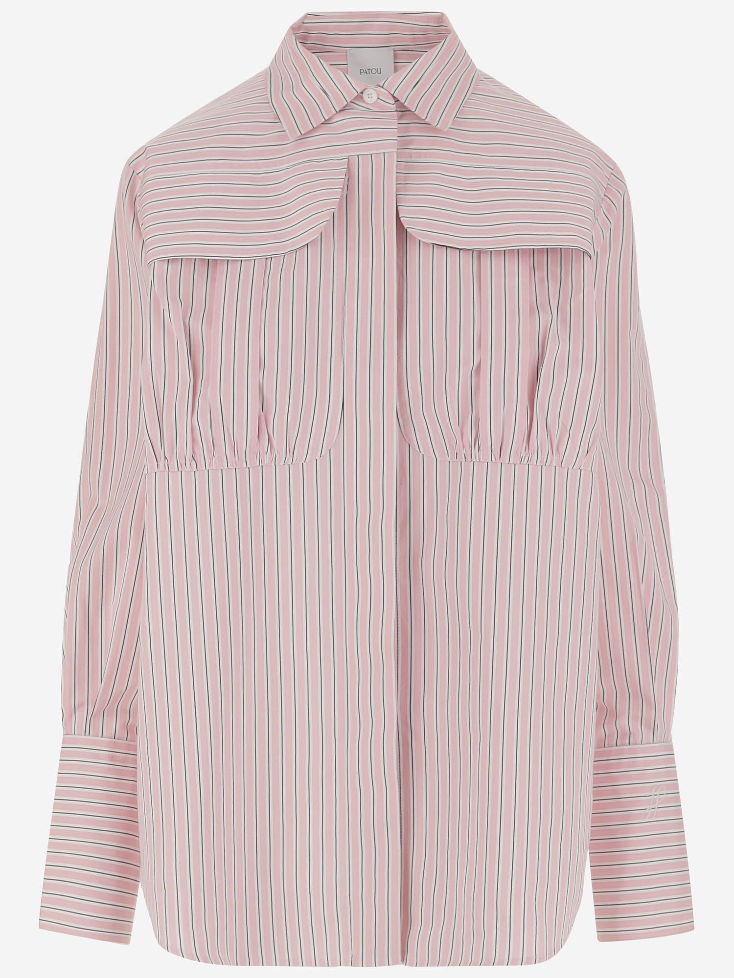 CAMICIA IN COTONE CON MOTIVO A RIGHE BL0360190 5068 PATOU 