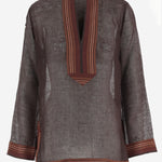 TUNICA IN LINO A RIGHE 180051 209 TORY BURCH 