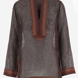 TUNICA IN LINO A RIGHE 180051 209 TORY BURCH 