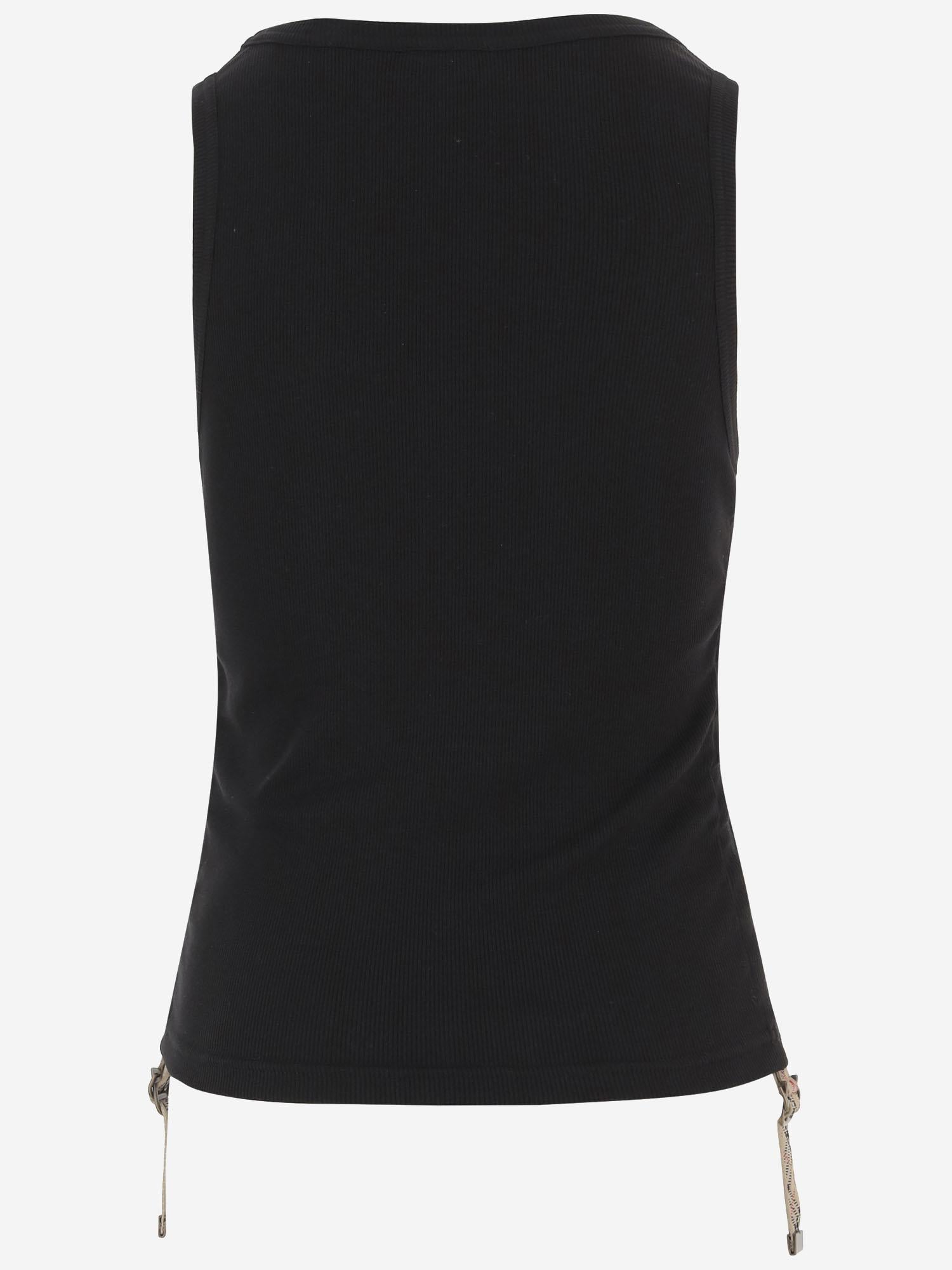 CANOTTA IN COTONE STRETCH 8124387 BLACK BURBERRY 