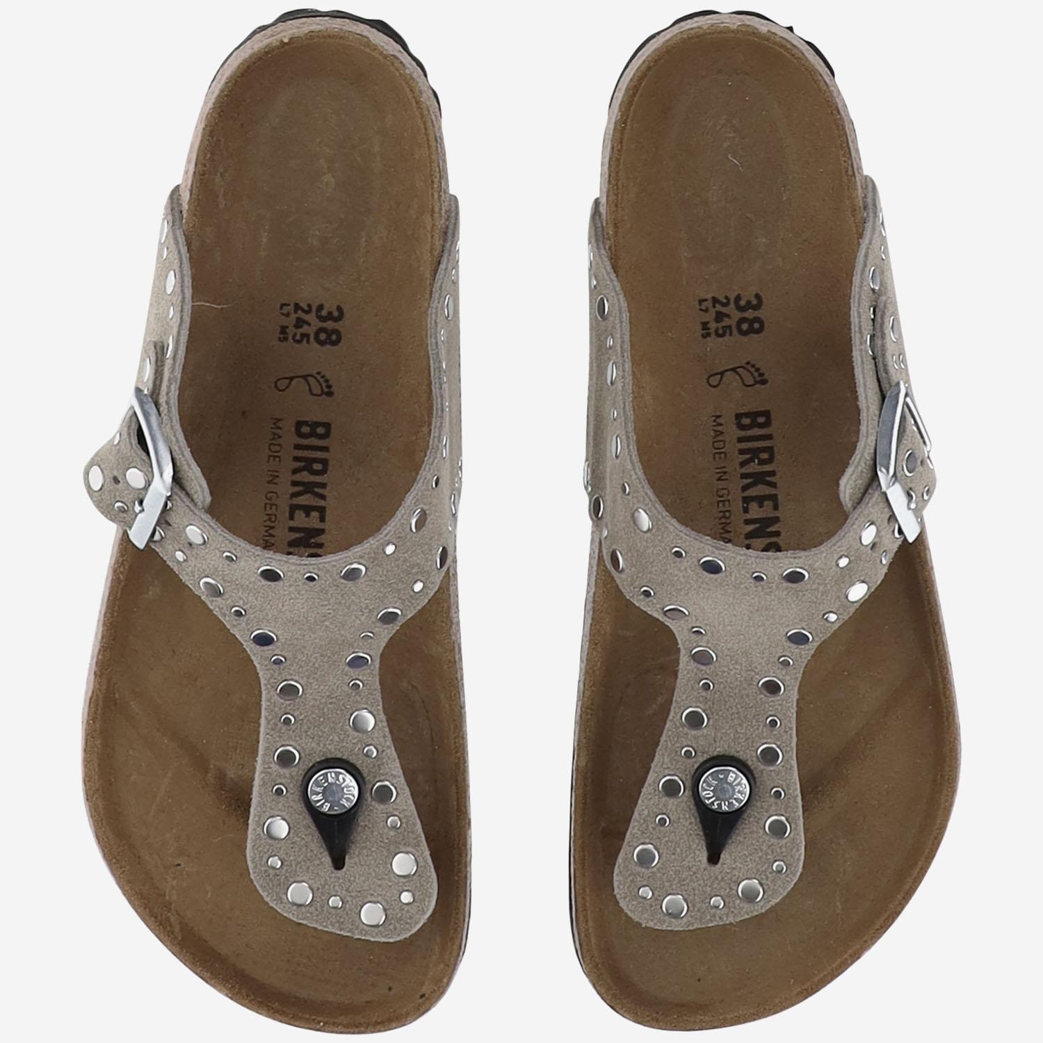 SANDALI GIZEH RIVET IN PELLE SCAMOCIATA 1029388 TAUPE BIRKENSTOCK 