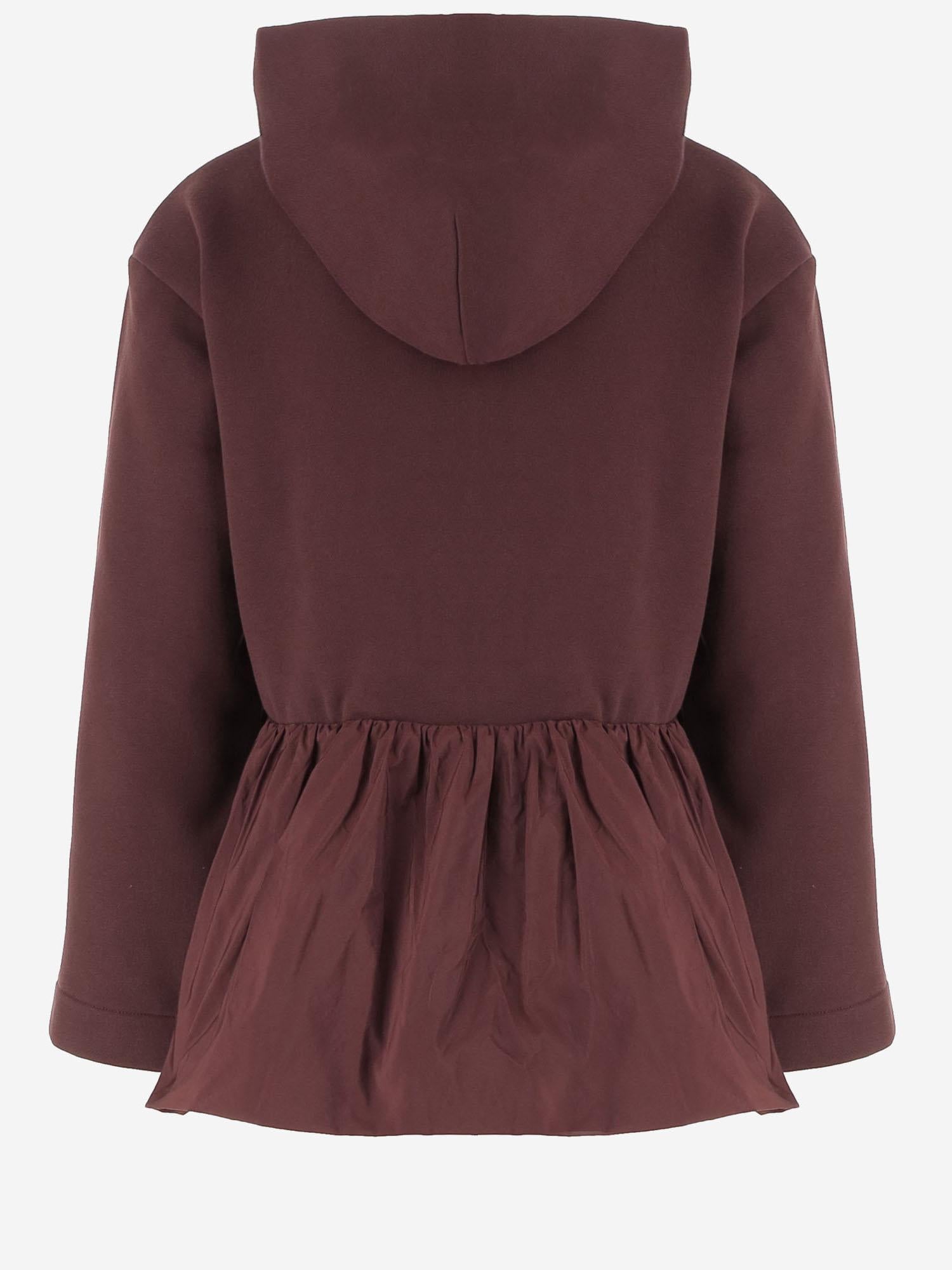 FELPA CON CAPPUCCIO E ROUCHE IN COTONE BIO JE1939995 316R PATOU 