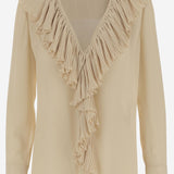 CAMICIA CON RUCHES IN seta 820973 Y3K459520 SAINT LAURENT 