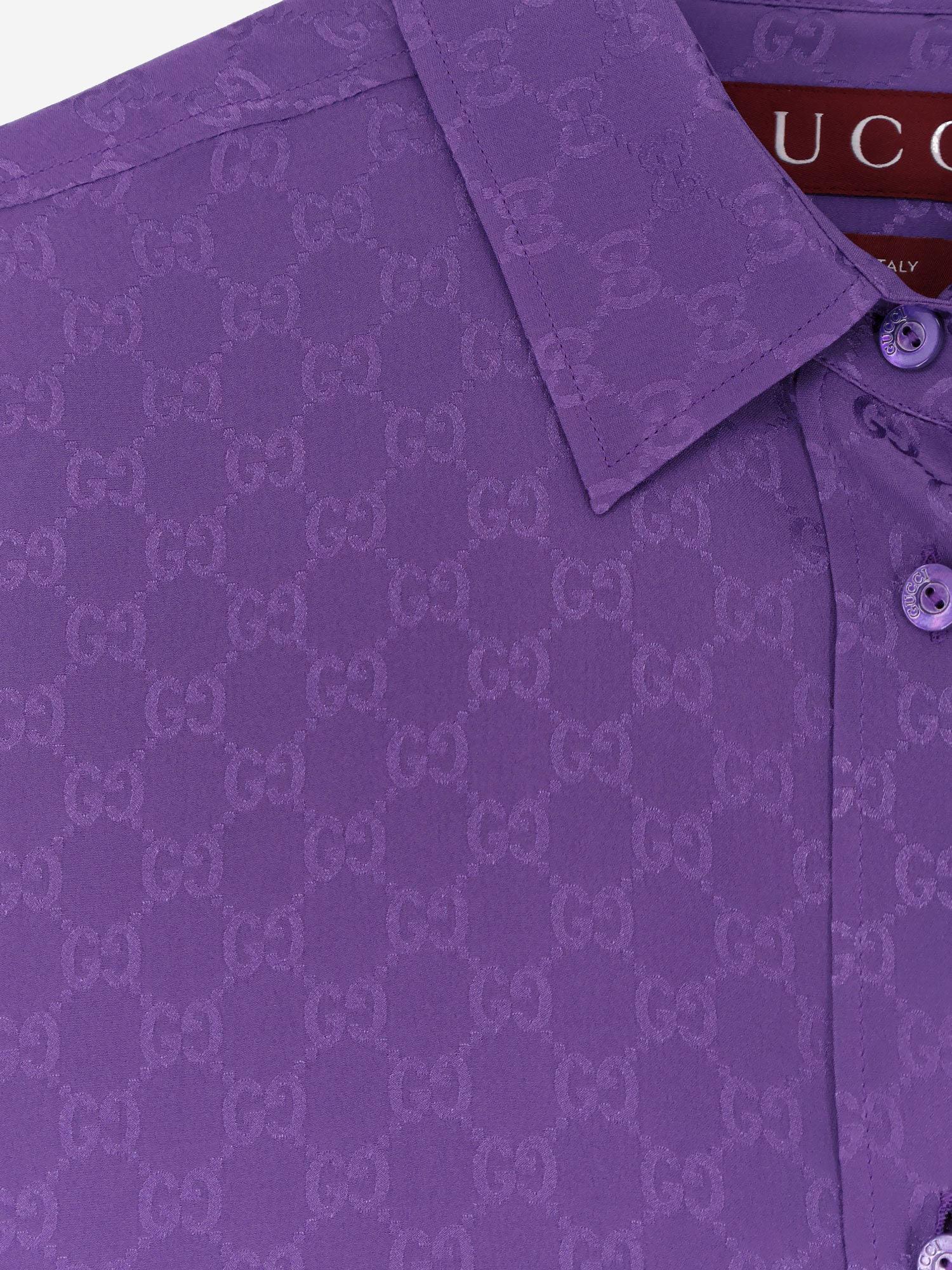 Camicia in seta jacquard GG 837168 Z7ATQ5007 GUCCI 