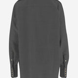 CAMICIA IN LANA CON SCIALLE COORDINATO WSH24 FAW260074 DARKPARK 