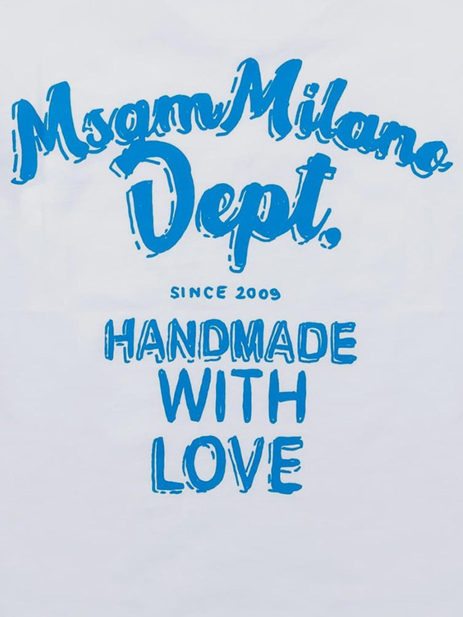 T-SHIRT IN COTONE CON LOGO S6MSJUTH134 001 MSGM KIDS 