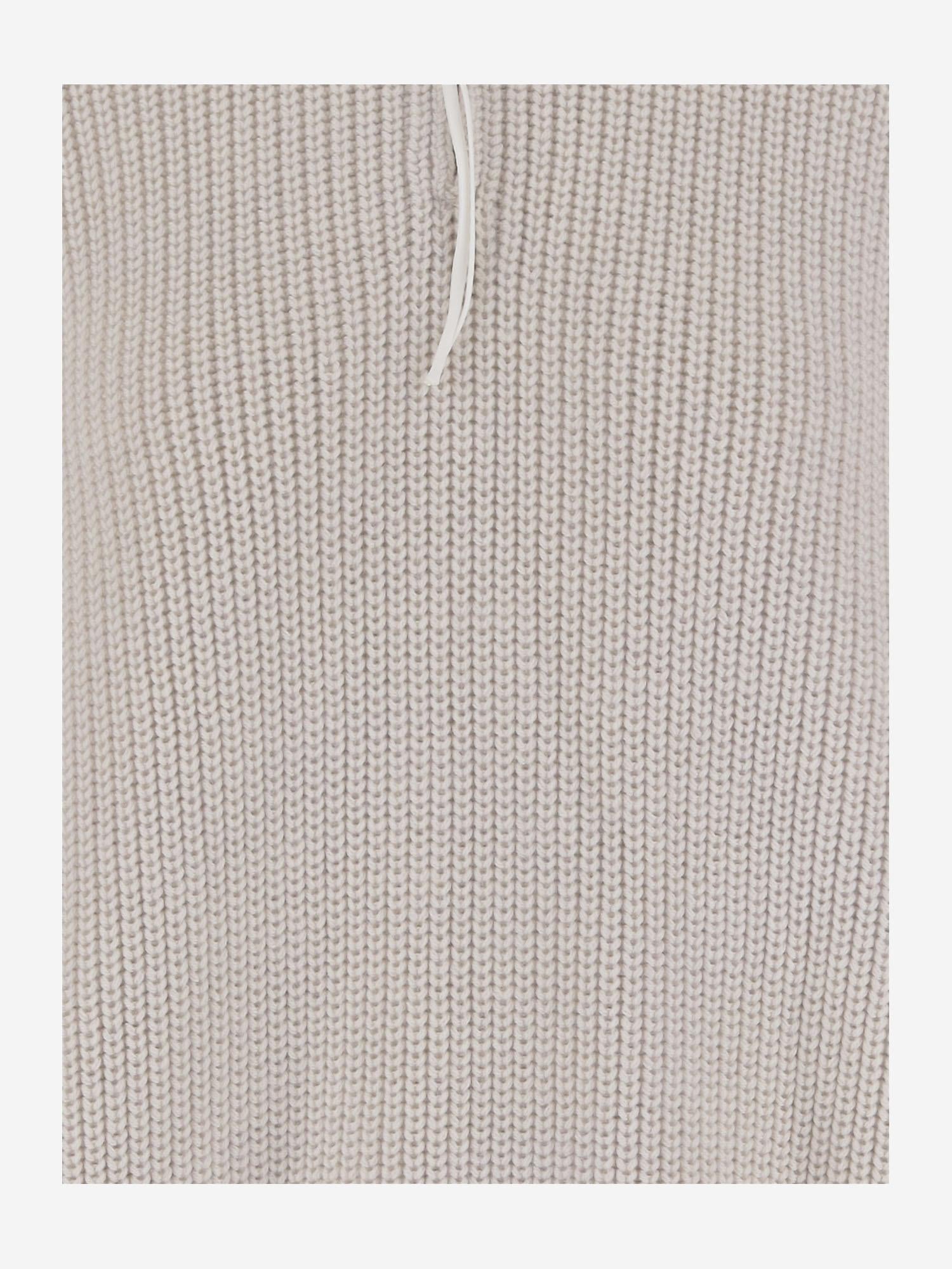 MAGLIONE CON ZIP IN LANA 6252K21069 OFFWHITE CARVEN 