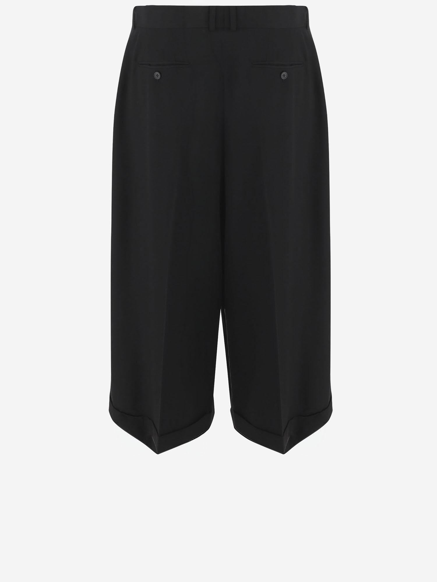 PANTALONI CROPPED IN LANA 10865W4369 BLK THE ROW 