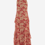 ABITO LUNGO IN NYLON CON STAMPA FLOREALE P08748 001REDTAN LAUREN RALPH LAUREN 
