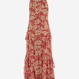 ABITO LUNGO IN NYLON CON STAMPA FLOREALE P08748 001REDTAN LAUREN RALPH LAUREN 