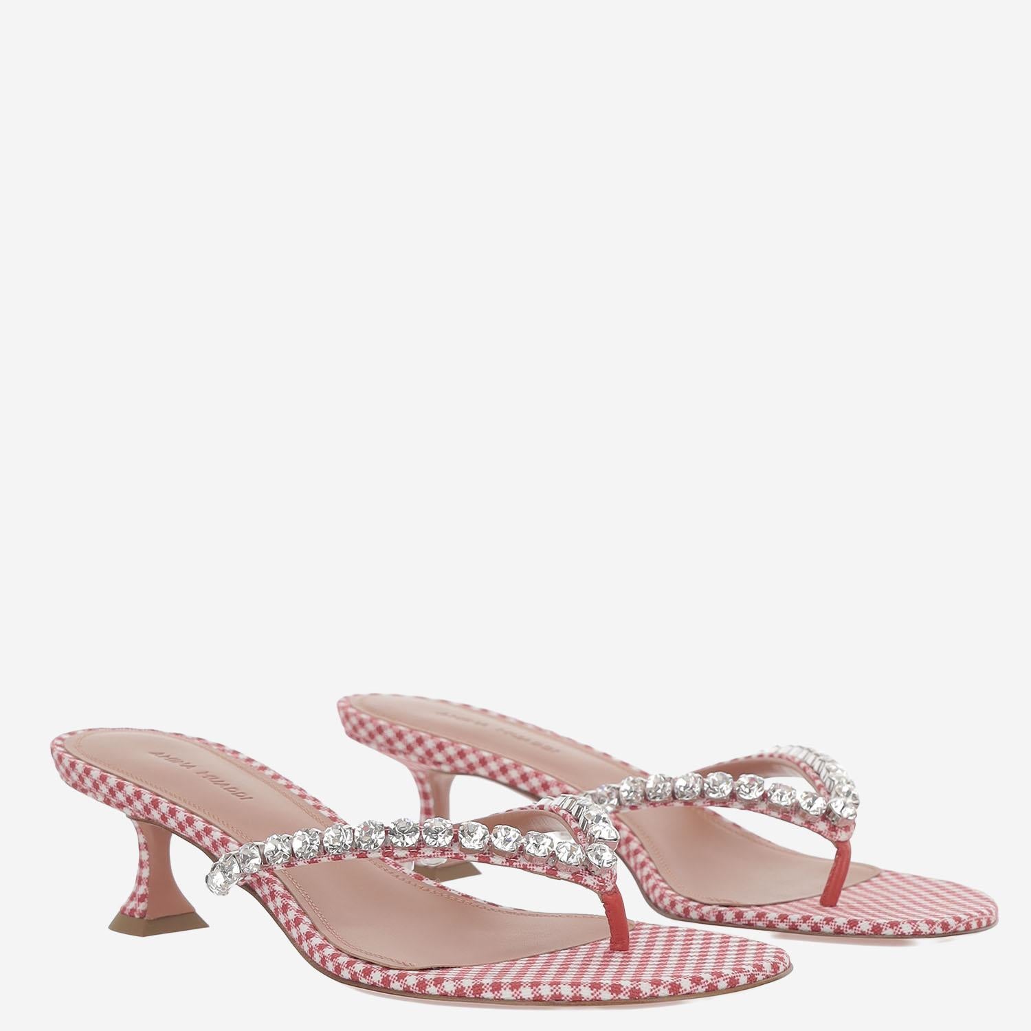 Sandali Gigi in raso GIGITHONG 45REDWHITE AMINA MUADDI 