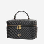 BORSA VANITY IN PELLE CON MOTIVO TRAPUNTATO 106348 A0GKZ99Q PINKO 