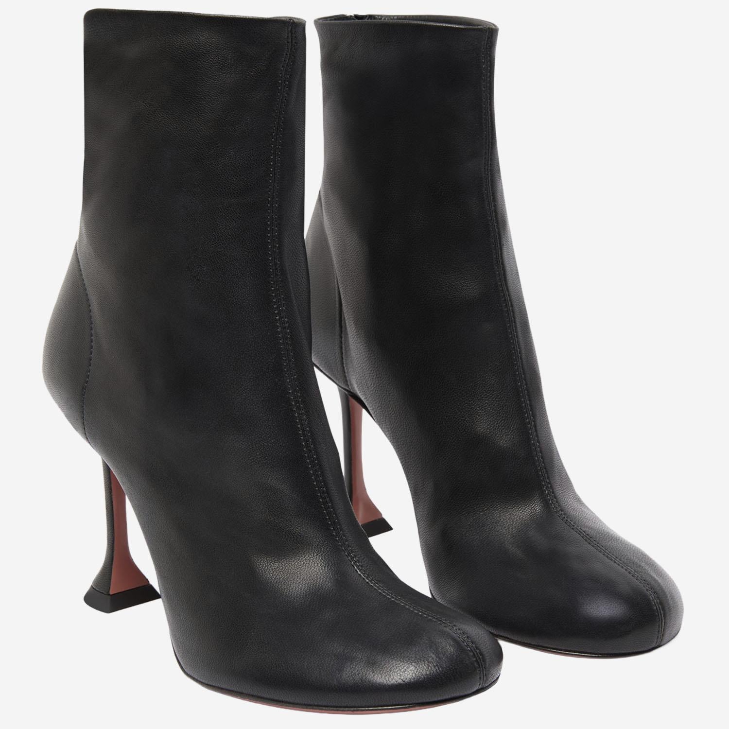 STIVALETTI IRIS IN PELLE IRISBOOTIE BLACK AMINA MUADDI 