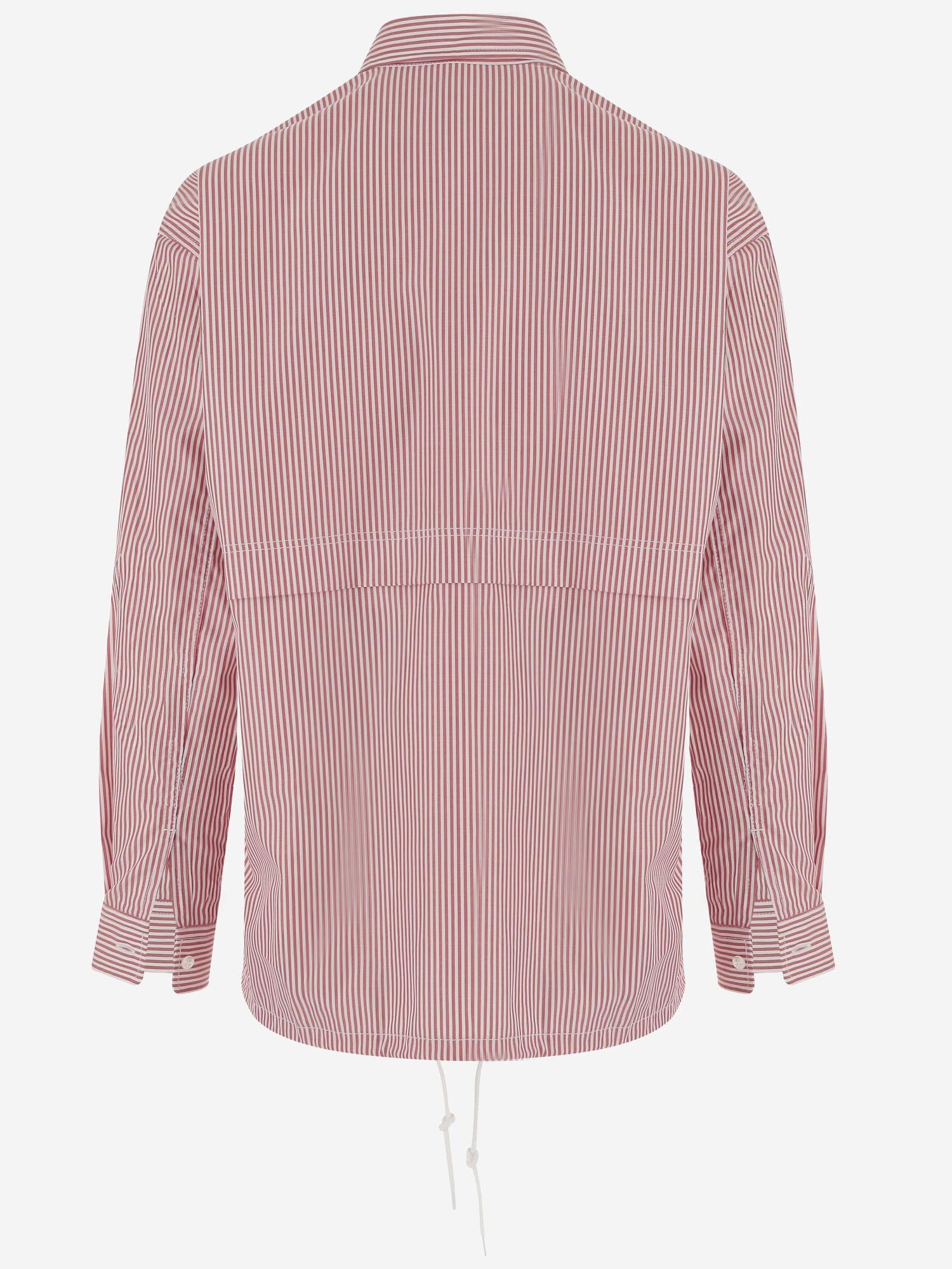 CAMICIA IN COTONE A RIGHE HQB011 3 HOMME 