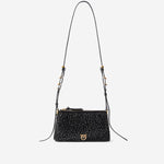 Borsa a spalla Mini Double Bag full strass 105359 A2WFZ99Q PINKO 
