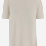 T-SHIRT SERATA IN COTONE E CASHMERE 10491K705 WHT THE ROW 