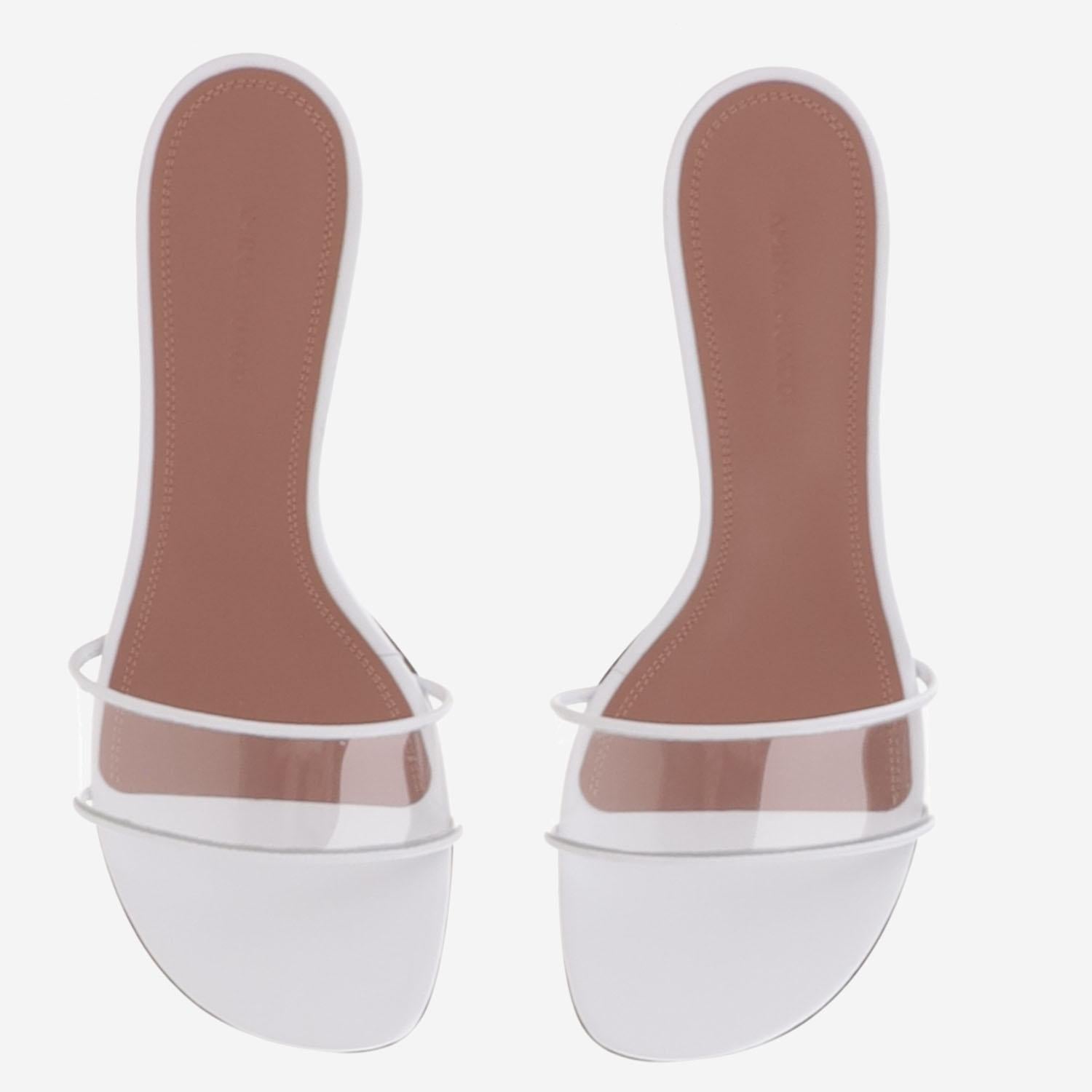 Sandali andreea glass ANDREEAGLASSSLIPPER 45WHITETRANSPARENT AMINA MUADDI 