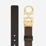 CINTURA GANCINI REVERSIBILE 23A565 832CONCRETENERO SALVATORE FERRAGAMO 