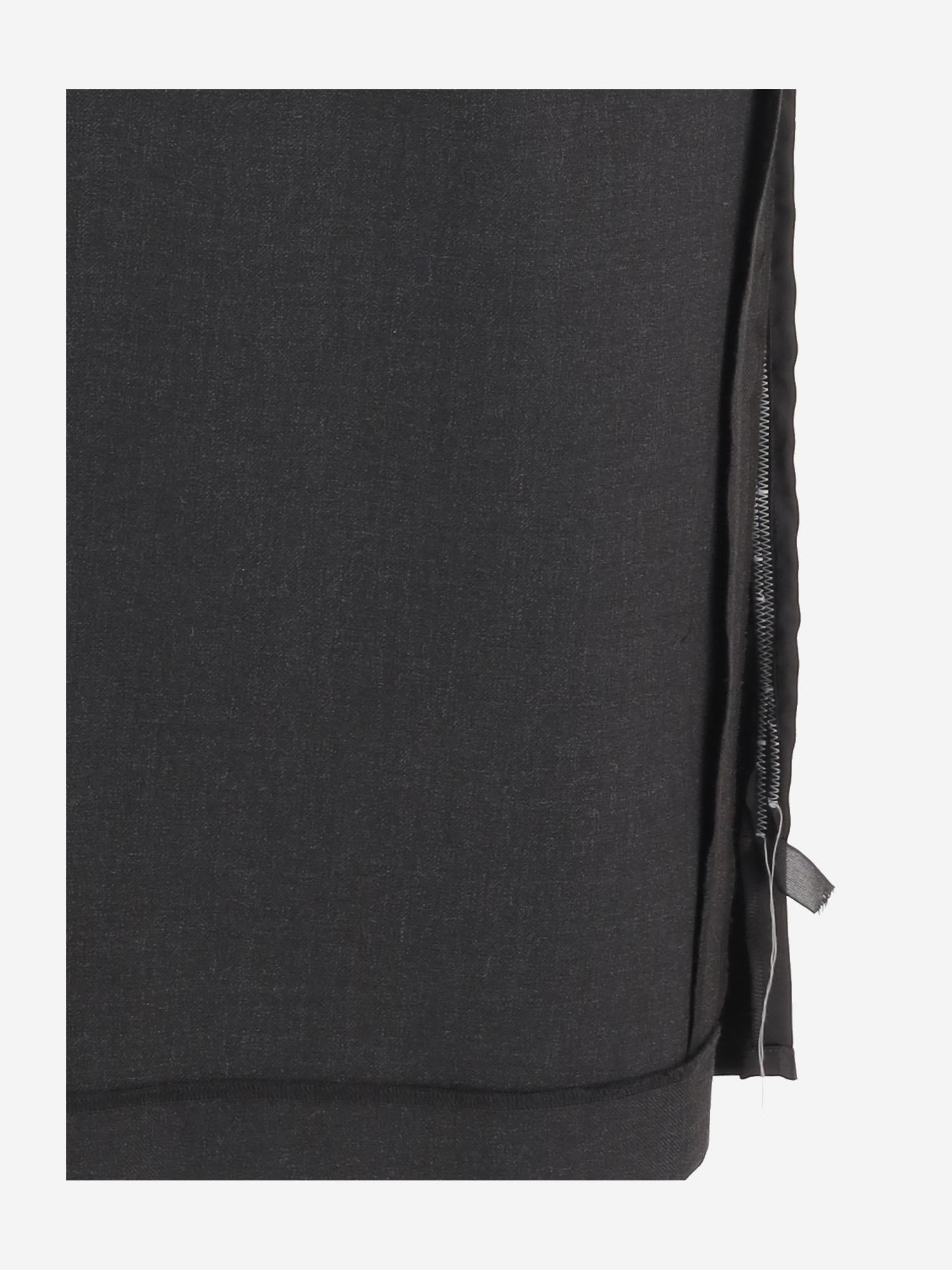 GONNA IN MISTO LANA CON ORLO GREZZO S51ME0045 MTN107855M MAISON MARGIELA 