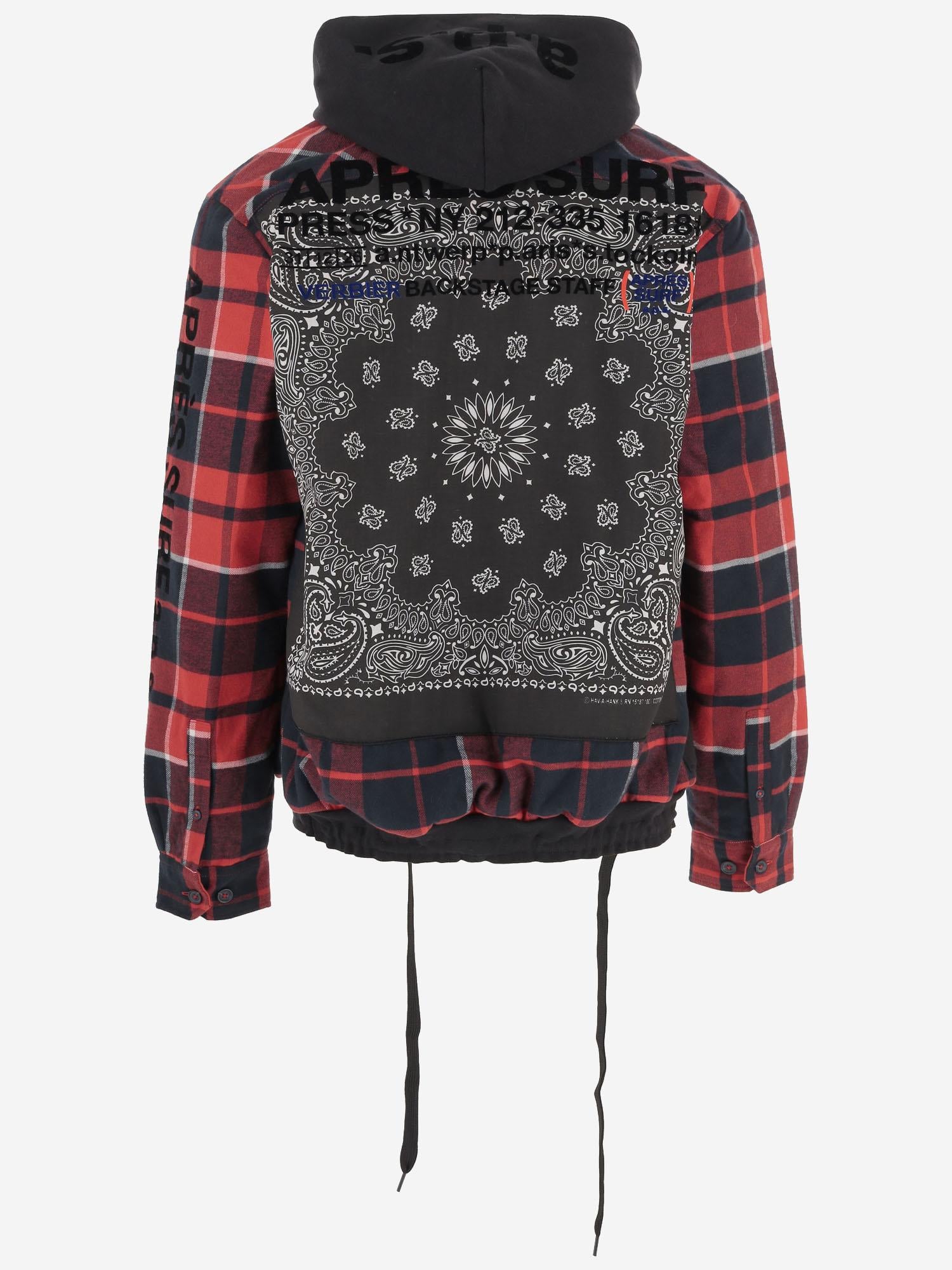 GIACCA IN MISTO COTONE CON STAMPA POSTERIORE 03GUSTAVOVERSHIRT RED APRES SURF 