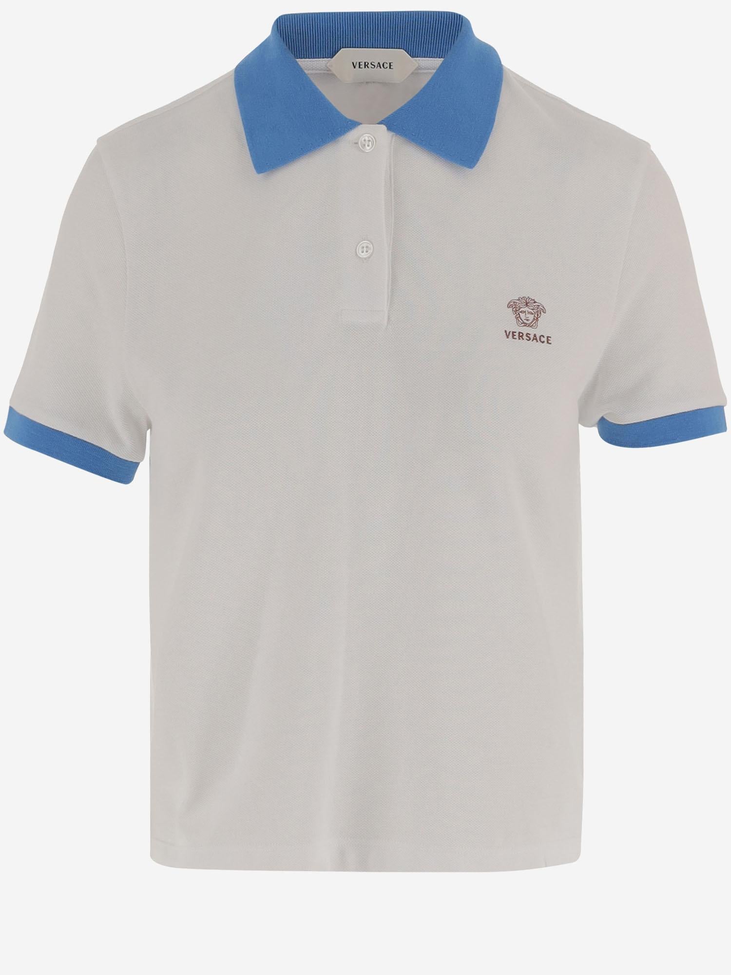 POLO IN COTONE CON LOGO 1024235 1A176812W9H0 VERSACE 