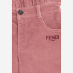 PANTALONI IN VELLUTO A COSTE JFF380 AYMCF1T6P FENDI KIDS 