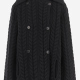 GIACCA DOPPIOPETTO IN LANA E CASHMERE A TRECCE W25751 0900 SASUPHI 