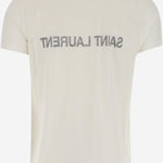 T-SHIRT IN COTONE CON LOGO 663278 Y37AW9744 SAINT LAURENT 