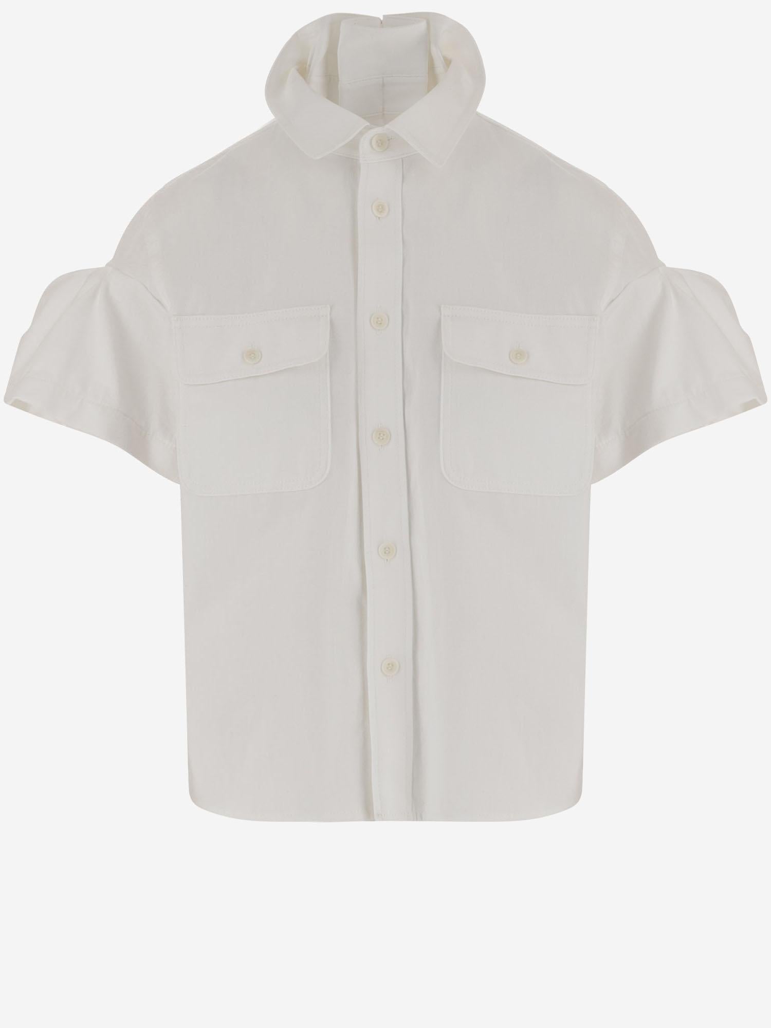 CAMICIA IN MISTO COTONE CON PIEGHE POSTERIORI 08314 151 SACAI 