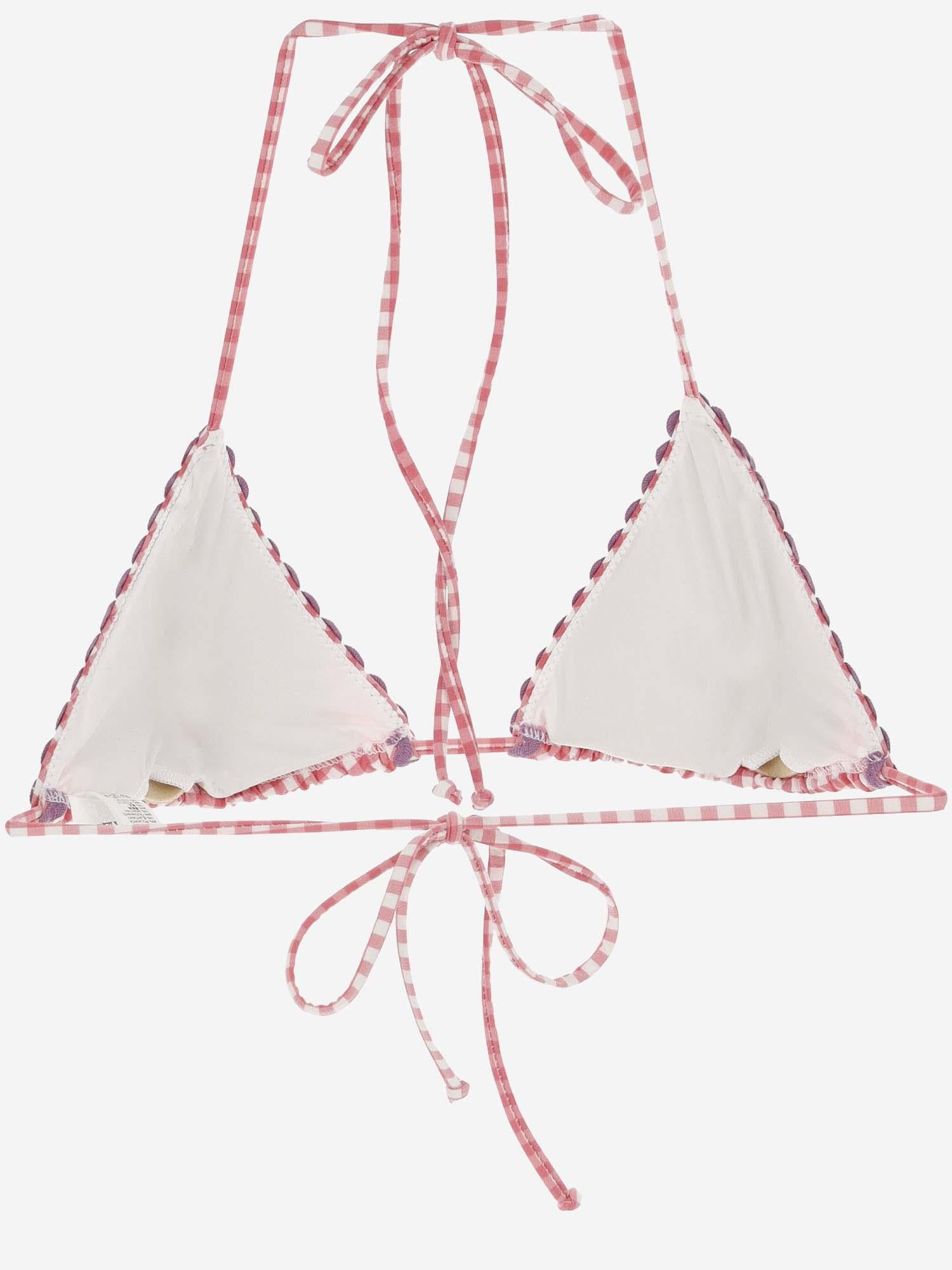 TOP BIKINI CON MOTIVO A QUADRETTI LEH0001 05440F MC2 SAINT BARTH 