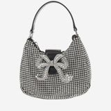 BORSA MEZZALUNA CON CRISTALLI SS24314SIL SILVER SELF PORTRAIT 