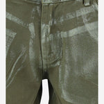 PANTALONI CORTI IN COTONE CON ORLO SFRANGIATO DAM25M04. ARMY DONT @ ME 
