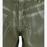 PANTALONI CORTI IN COTONE CON ORLO SFRANGIATO DAM25M04. ARMY DONT @ ME 