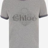 T-SHIRT IN COTONE CON LOGO CH25WJH03195 01B CHLOE 