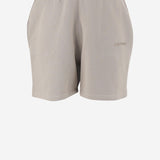 PANTALONI CORTI IN COTONE CON LOGO A043 SAND CULTURA 