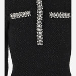 MINI ABITO IN MAGLIA DI MISTO COTONE CON MICRO PAILLETTES RS25035SB BLACK SELF PORTRAIT 