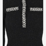 MINI ABITO IN MAGLIA DI MISTO COTONE CON MICRO PAILLETTES RS25035SB BLACK SELF PORTRAIT 