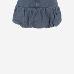 MINI GONNA IN DENIM DI COTONE COPJ76F2014 BLU COPERNI 
