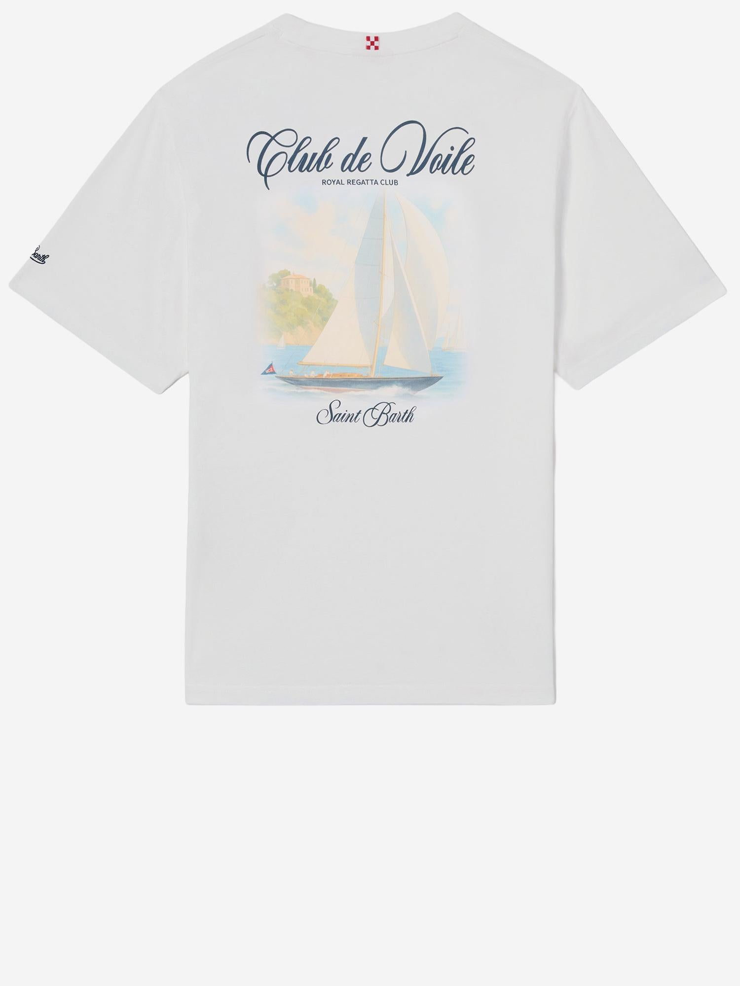 T-SHIRT IN COTONE CON STAMPA PRL0002 03381L MC2 SAINT BARTH 