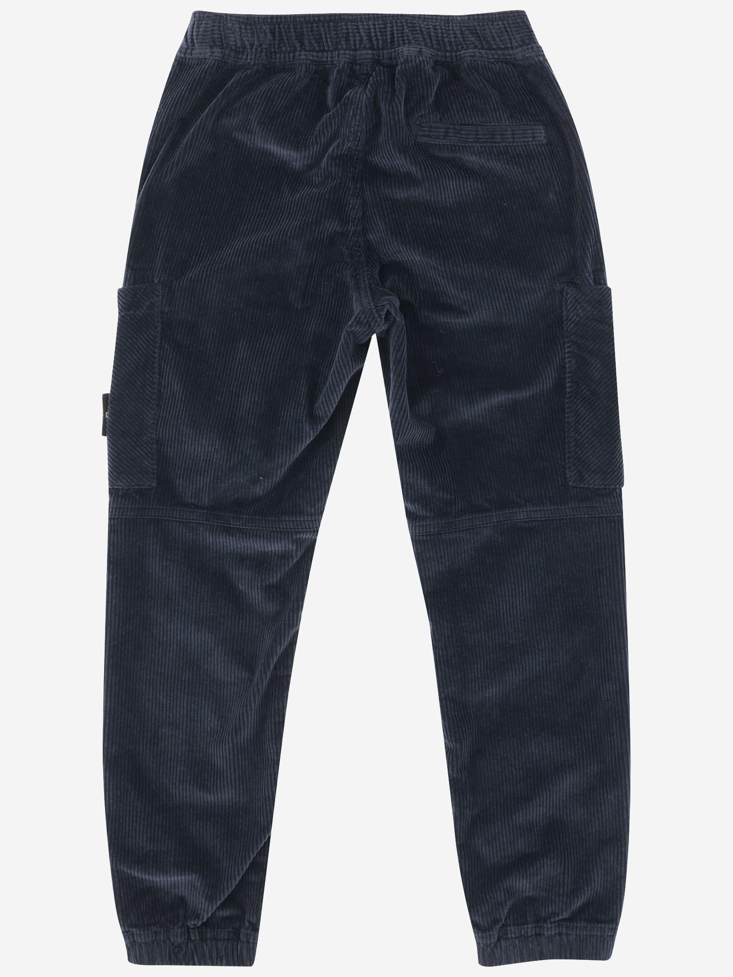 PANTALONI IN MISTO COTONE STRETCH CON LOGO 3100005 S0199V0020 STONE ISLAND KIDS 