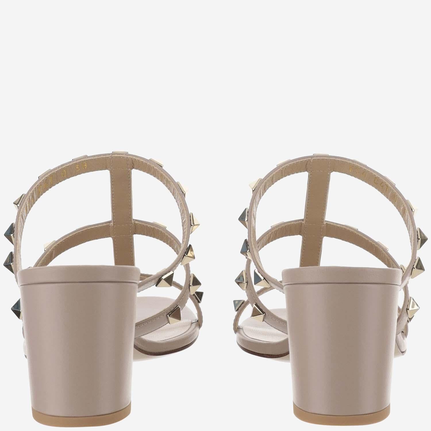 SANDALO SLIDER ROCKSTUD IN VITELLO 60MM 8W0S0C47 VODP45 VALENTINO GARAVANI 